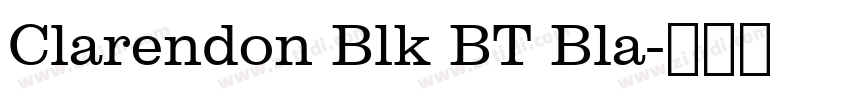 Clarendon Blk BT Bla字体转换